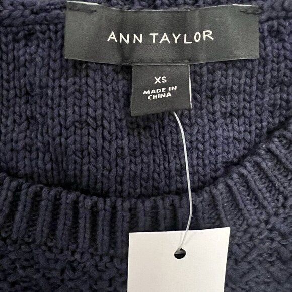 Ann Taylor sleeveless sweater top XSMALL blue NWT - Picture 10 of 16